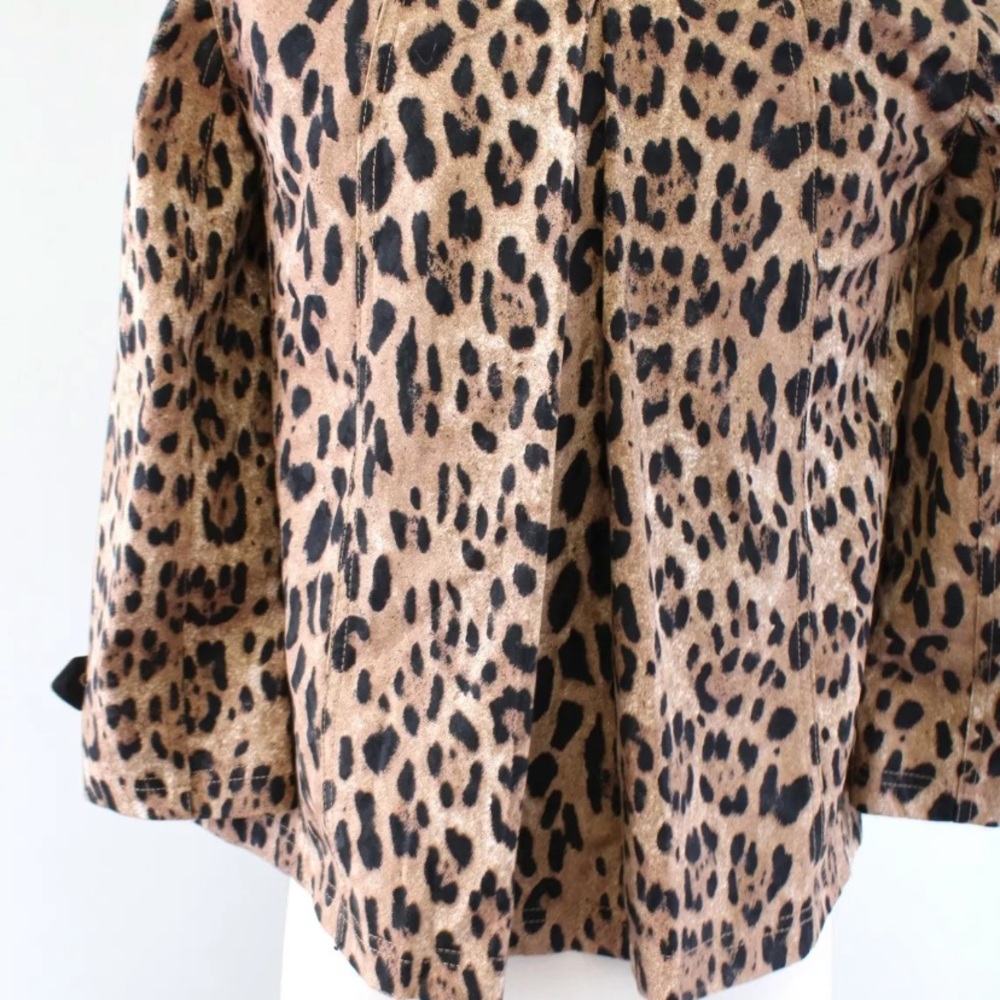 White House Black Market Leopard Swing Jacket - Picture 8 of 9